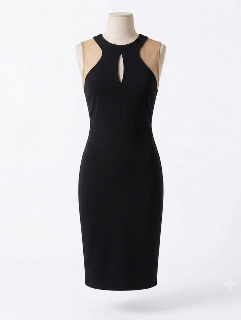BAILEY/44 Black Sleeveless Dress with Sheer panel size small $168